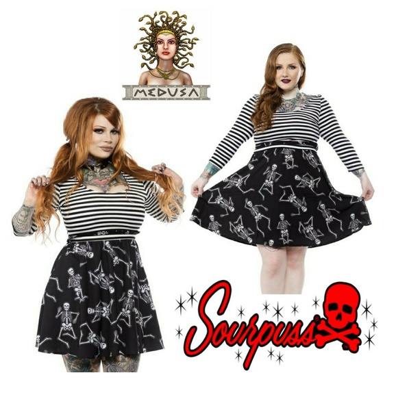 Sourpuss Dresses & Skirts - Dancing Skeletons Scoop Dress from SOURPUSS